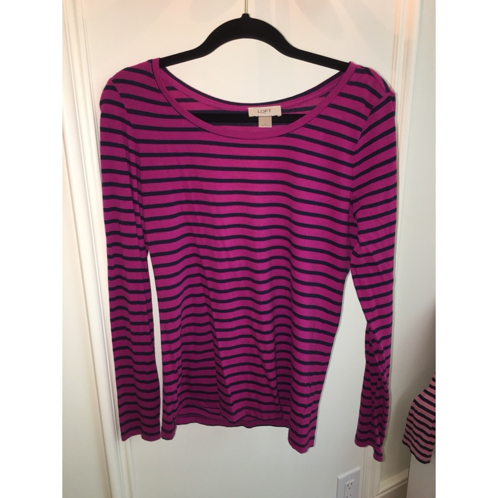 Loft long sleeves cotton scoop neck